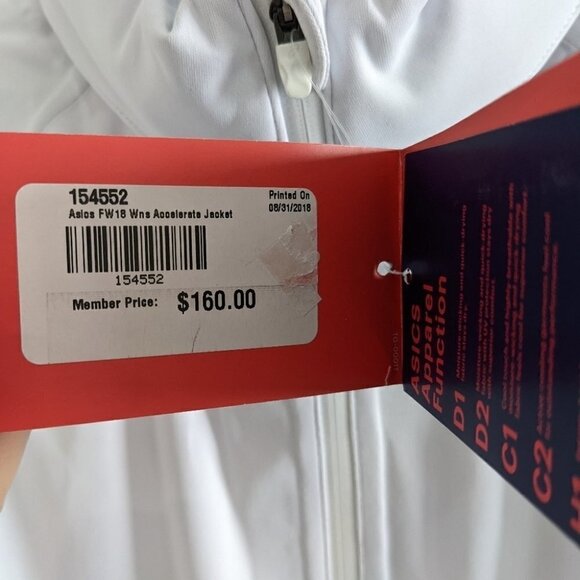 Nwt Asics | Accelerate Jacket In Brilliant White - Picture 15 of 15